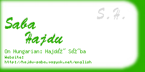 saba hajdu business card